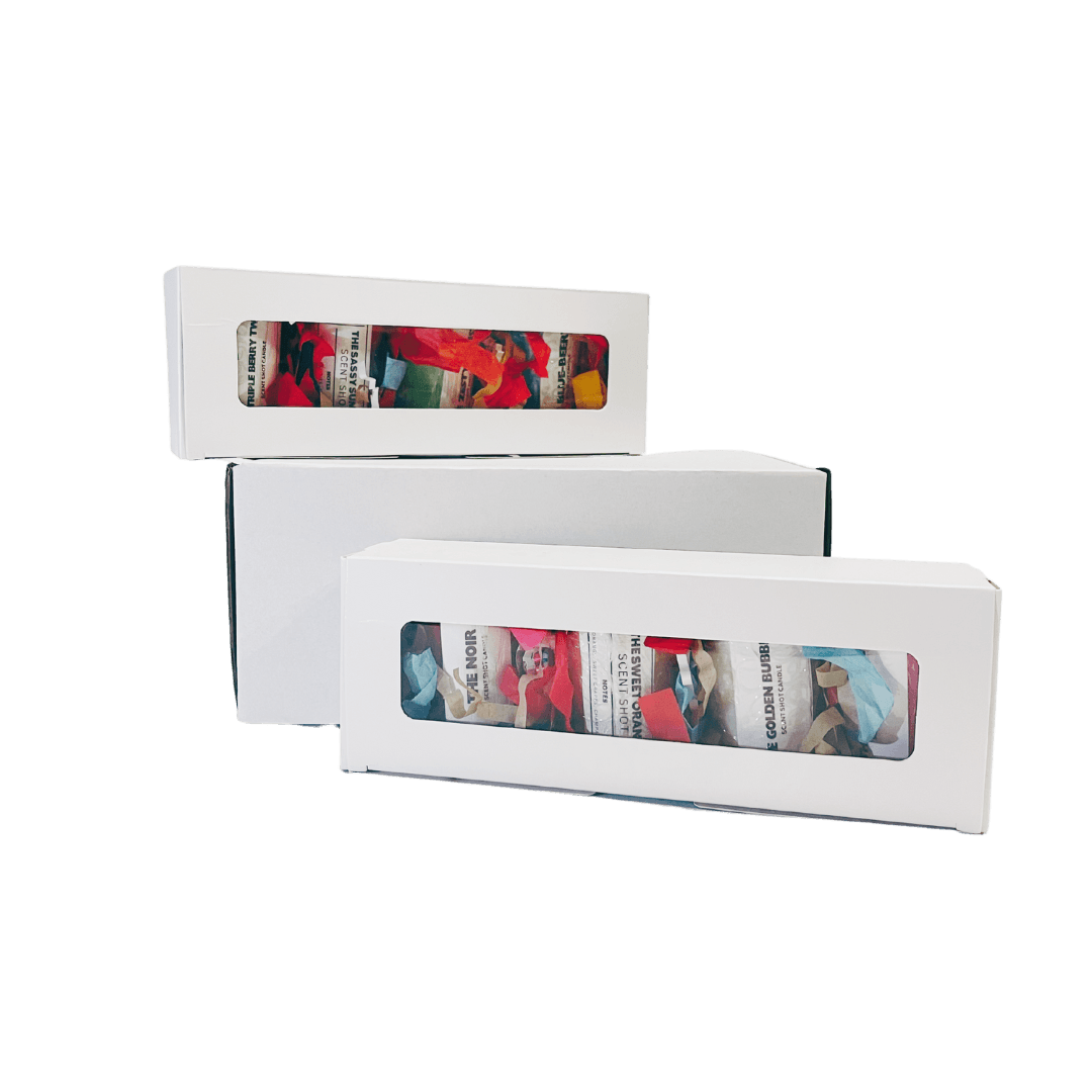 Discover 'The Mocktail Collection Flight Box' - A Full 8 Scent Shot Set with Captivating Fruit-Inspired and Enchanting Floral Scents. Includes 'The Blue-Beery,' 'The Sassy Summer,' 'The Zesty Twist,' 'The Triple Berry Twist,' 'The Pink & Rosey,' 'The Sweet Orange,' 'The Noir,' and 'The Golden Bubbly.' Crafted with 100% Soy Wax for an Elevated Olfactory Experience.